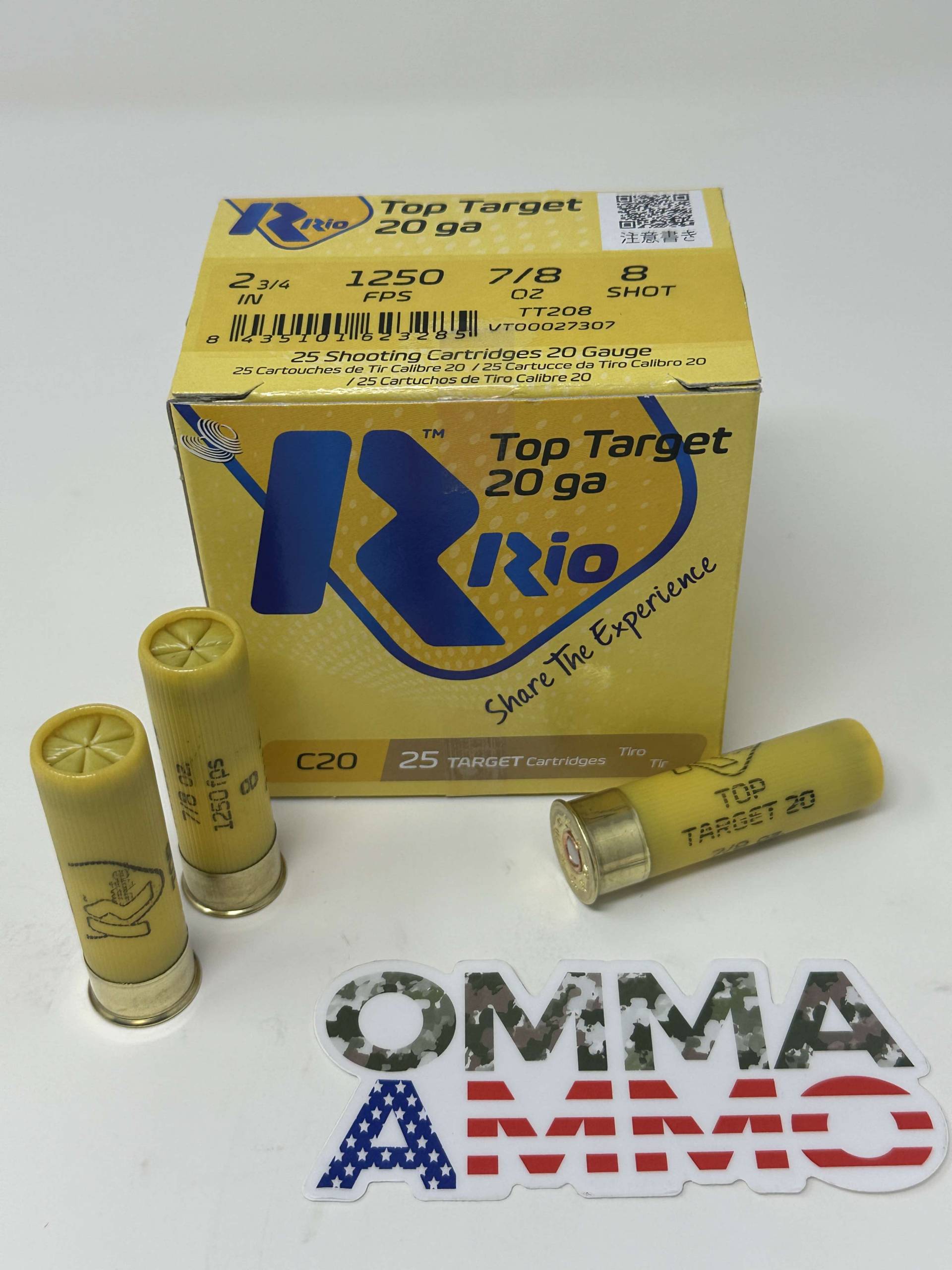 RIO Top Target 20ga., 2 3/4", 7/8oz. #8 TT208