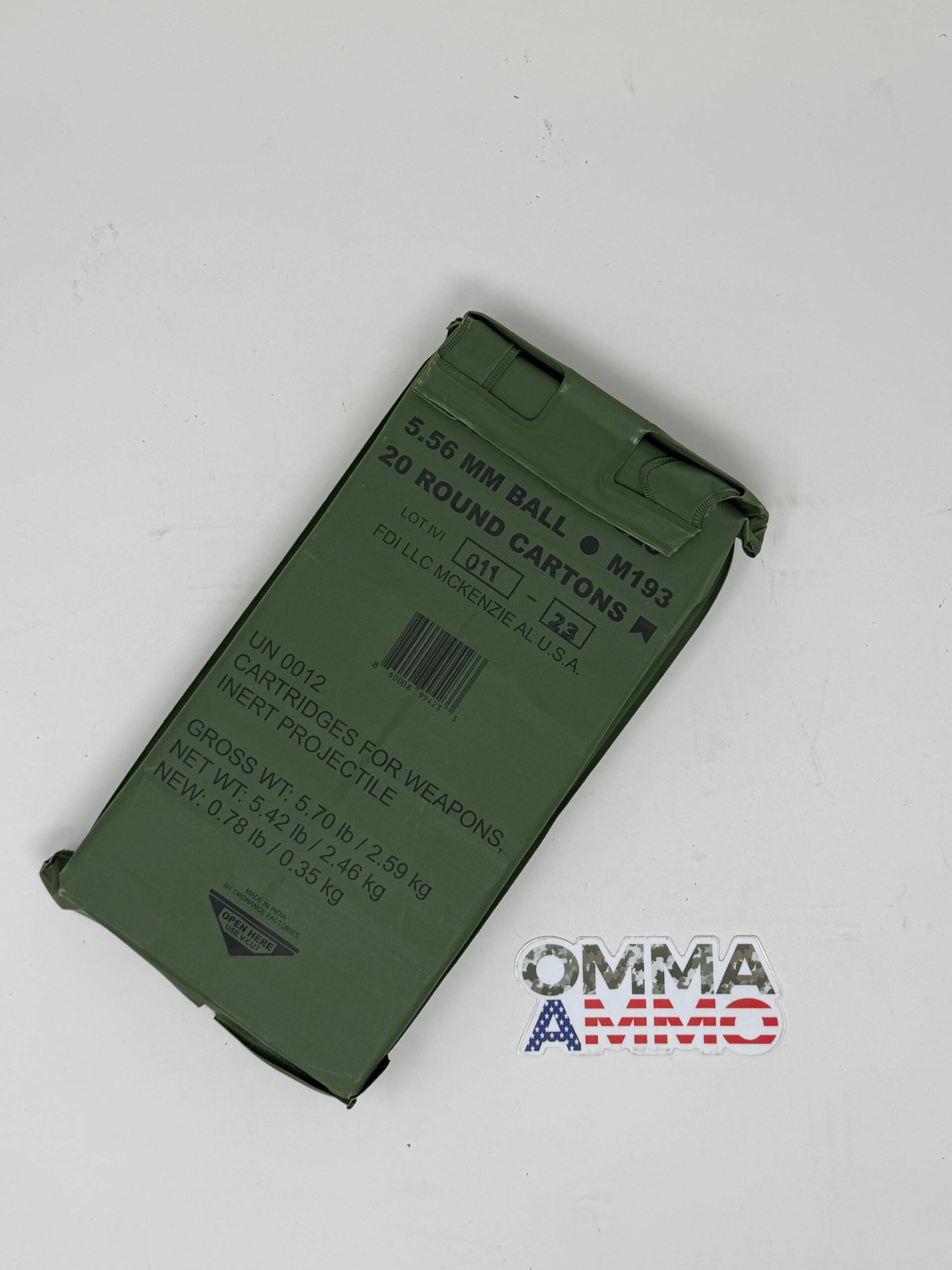 FDI M193 5.56 55gr 1000 rnd case with 5 200rn battle packs inside - Image 2